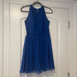 Bloomingdales AQUA Dress - Sleeveless Chiffon Lace Fit & Flare